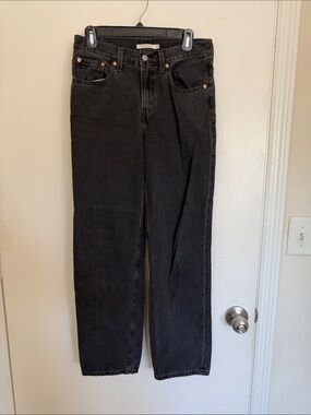 Levi’s Low Pro Straight-Leg Black Jeans — Classic Clean Finish size 27 NWOT